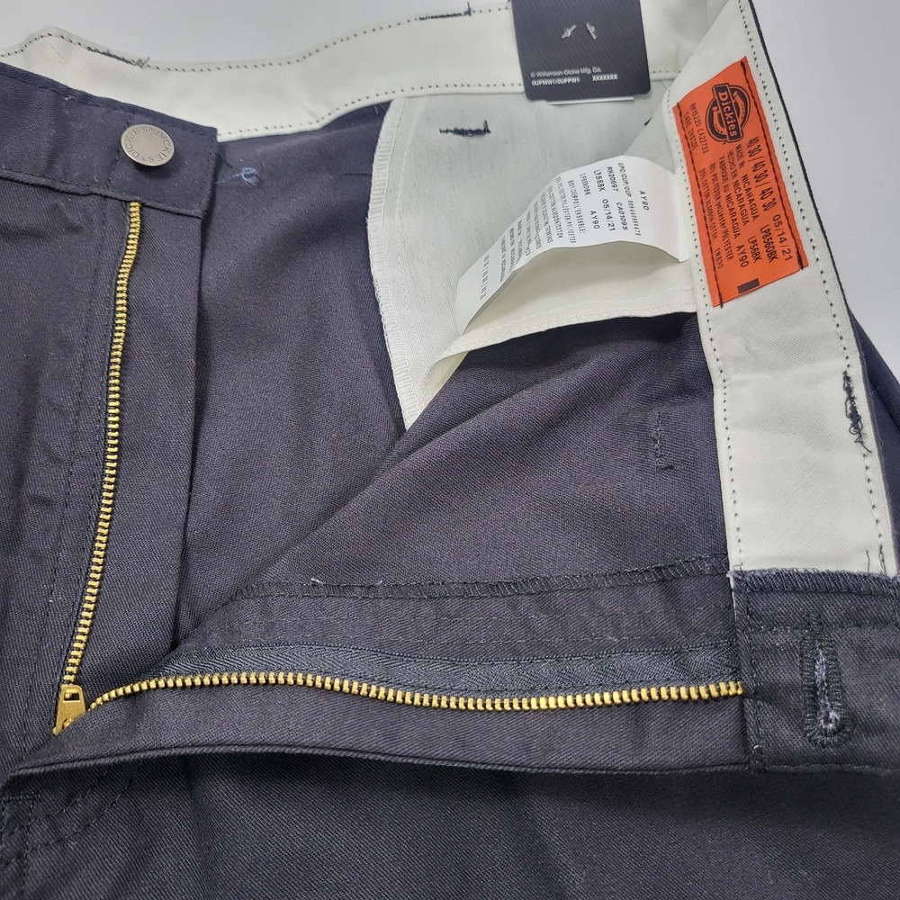 Men's 40x30 DICKIES Black Canvas Straight Work Wear Pants LP7000BK Double Knee - Picture 5 of 9